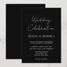 Eleganter Minimalistischer Hochzeitsinv in Weiß un