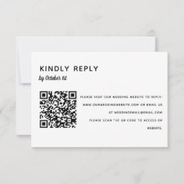 Eleganter Minimalistischer Hochzeitsstichtraffer - RSVP Karte