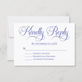 Eleganter Minimalistischer Hochzeitstil RSVP Karte