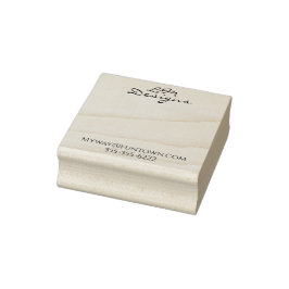 eleganter minimalistischer Holz-Stempel Gummistempel