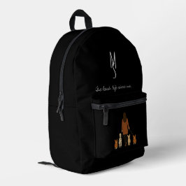 Eleganter Minimalistischer Hundeschwalker anpassba Bedruckter Rucksack
