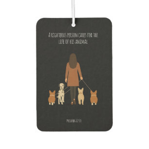Eleganter Minimalistischer Hundewalker Autolufterfrischer