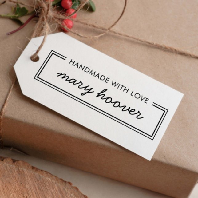 Eleganter Minimalistischer Individuelle Name mit L Gummistempel (Von Creator hochgeladen)