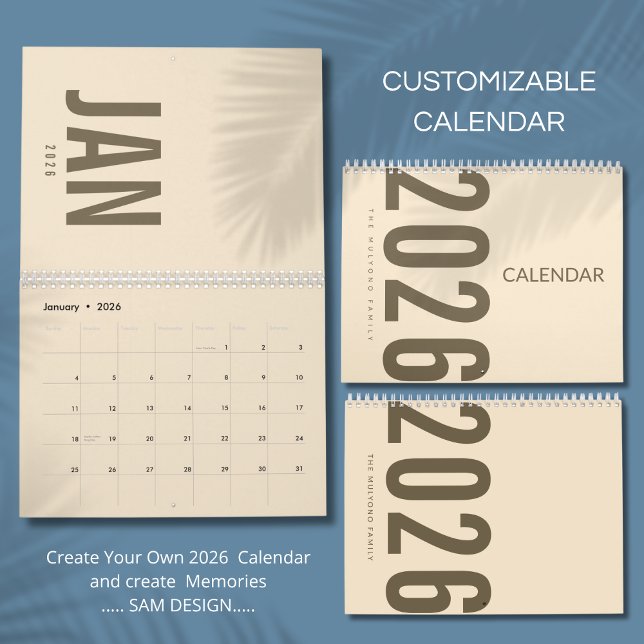 Eleganter minimalistischer Kalender 2026 (Von Creator hochgeladen)