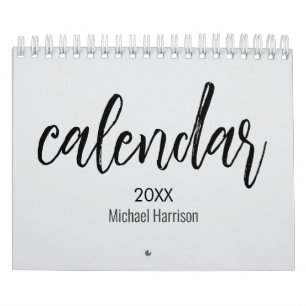 Eleganter minimalistischer Kalender 2026 – hellgra