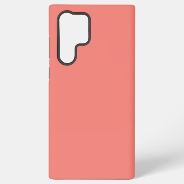 Eleganter Minimalistischer Korallenlachs Rosa Samsung Galaxy Hülle (Rückseite)
