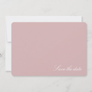 Eleganter minimalistischer mattrosa Heiratsdatum-A Save The Date