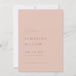Eleganter minimalistischer Mix und zeitgemäße Hoch Save The Date