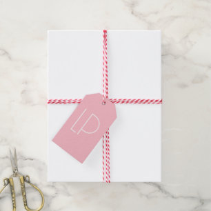 Eleganter minimalistischer moderner Anfangsbuchsta Geschenkanhänger