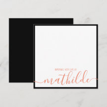 Eleganter Minimalistischer Name des Korallenschrei