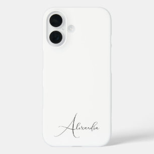Eleganter minimalistischer personalisierter Name f iPhone 16 Hülle