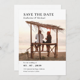 Eleganter Minimalistischer QR-Code eines Fotos Save The Date