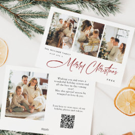 Eleganter Minimalistischer QR-Code für Weihnachten