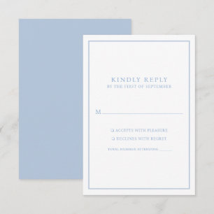 Eleganter Minimalistischer, roter Rahmen RSVP Karte