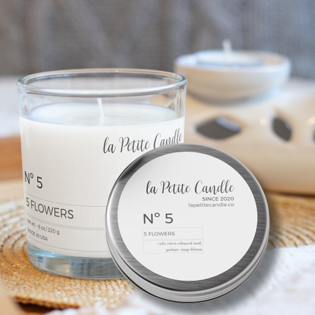 Eleganter Minimalistischer Rundaufkleber in Schwar Runder Aufkleber (Von Creator hochgeladen)