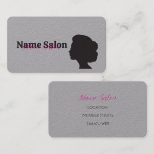 Eleganter Minimalistischer Salon mit weiblicher Si Visitenkarte