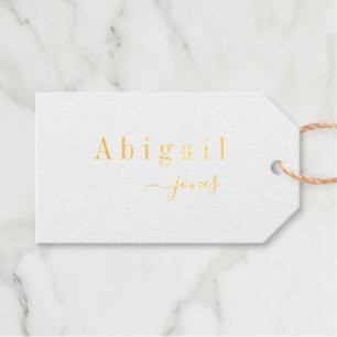 Eleganter Minimalistischer Skriptname Personalisie Geschenkanhänger