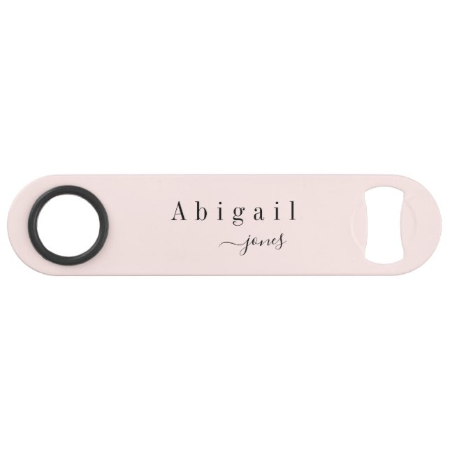 Eleganter Minimalistischer Skriptname Personalisie Speed Flaschenöffner (Vorderseite (Horizontal))