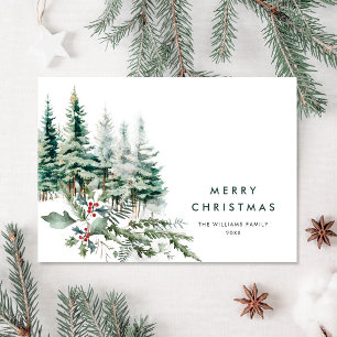Eleganter minimalistischer Weihnachts-Tannenbaum-G Feiertagskarte