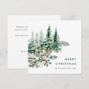 Eleganter minimalistischer Weihnachts-Tannenbaum-G Feiertagskarte