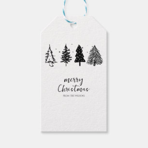 Eleganter Minimalistischer Weihnachtsbaum Geschenkanhänger