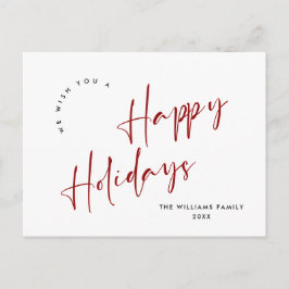 Eleganter Minimalistischer Weihnachtsgruß Postkarte