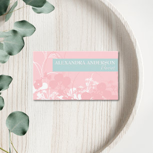 Eleganter Minimalwert für rosa und hellgraue Zyane Visitenkarte