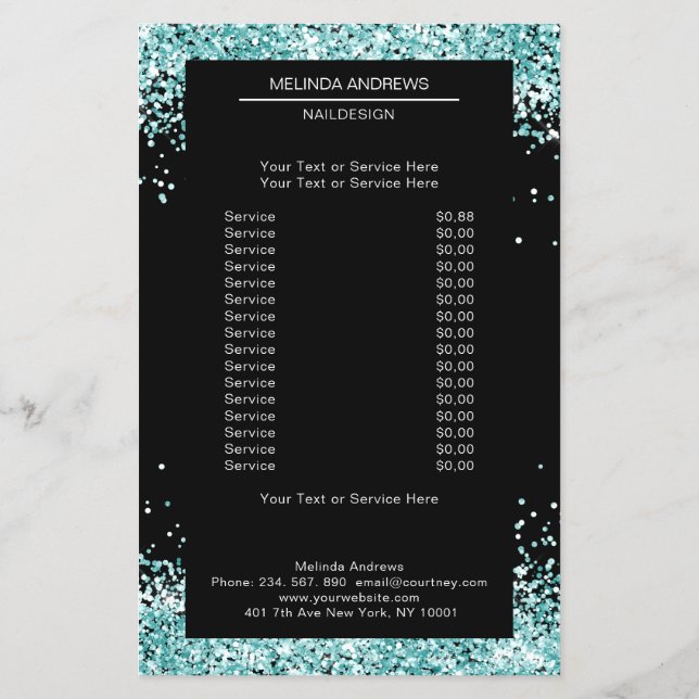 Eleganter Mint-Flyer auf beiden Seiten (Hinten)