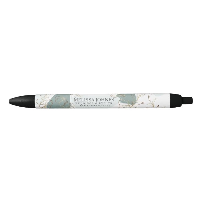 Eleganter Minze- und Moss Green Personalisiert Ink Kugelschreiber (Vorderseite)