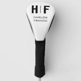 Eleganter Mit Monogramm Anfangs- und Name Personal Golf Headcover