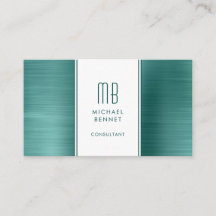Eleganter Mit Monogramm Emerald Green Consultant