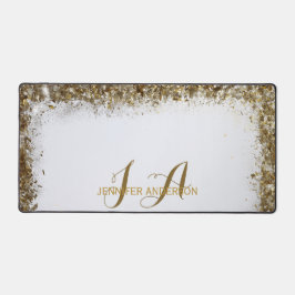 Eleganter Mit Monogramm Imitat Glitzer Schreibtischunterlage