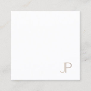 Eleganter Mit Monogramm Schlichter Moderner Trendy Quadratische Visitenkarte