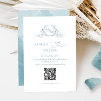 Eleganter Mit Monogramm Sea Glass UAWG Online QR C
