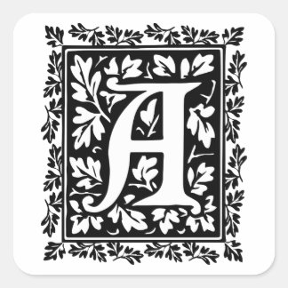 Eleganter mittelalterlicher, beleuchteter Manuskri Quadratischer Aufkleber