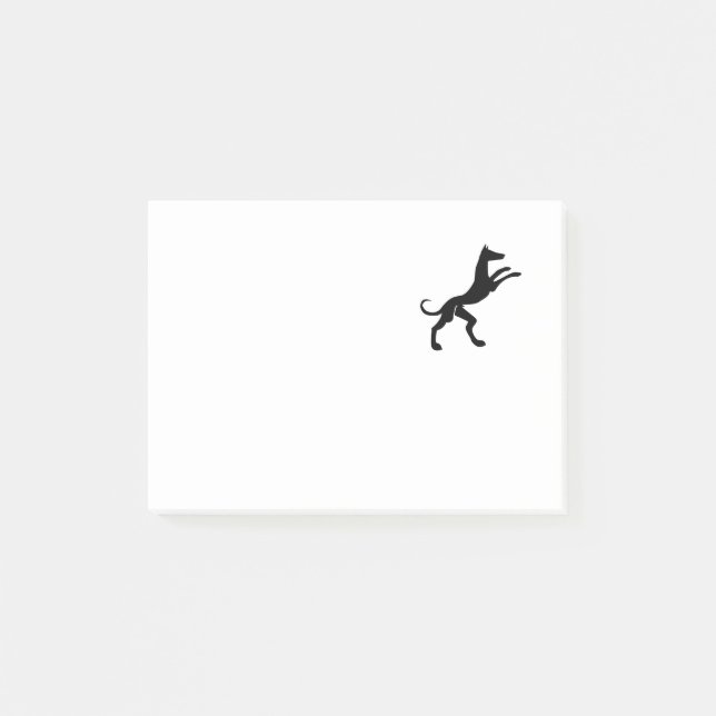 Eleganter mittelalterlicher Jagdhund Post-it Klebezettel (Vorderseite)