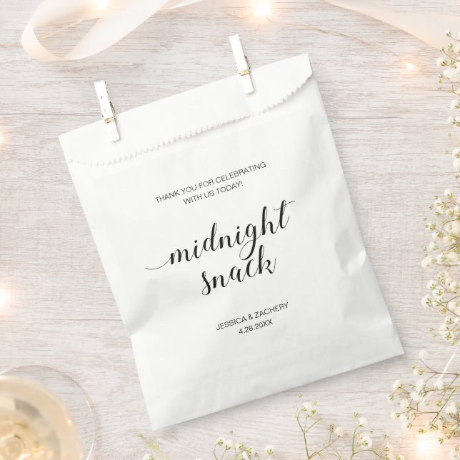 Eleganter MitternachtsSnack Wedding Candy Favor Ba Geschenktütchen (Ausgeschnitten)