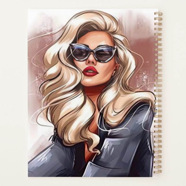 Eleganter Mode-Portrait-Planner Planer (Rückseite)