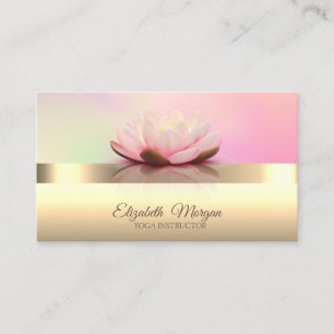Eleganter Modern Chic Lotus Blume Yoga Instruktor Visitenkarte