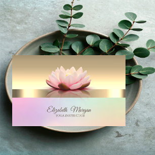 Eleganter Modern Gold Lotus Blume Yoga Instruktor Visitenkarte