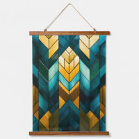 Eleganter moderner abstrakter Gold-Teal-Geometrie