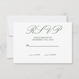 Eleganter moderner Blumenchic Wedding RSVP Karte