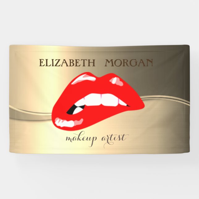 Eleganter moderner Chic Glamour, leuchtend, rot Banner (Horizontal)
