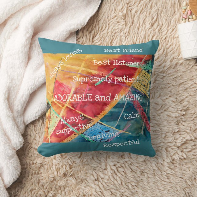 Eleganter Moderner Chic Große Mutter Adorable Phan Kissen (Decke)