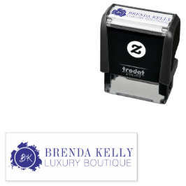 Eleganter, moderner Chic Monogram-Firmenname Permastempel