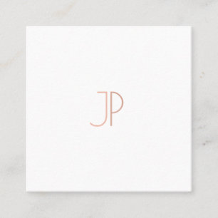 Eleganter moderner Design Monogram Schlicht Luxe Quadratische Visitenkarte