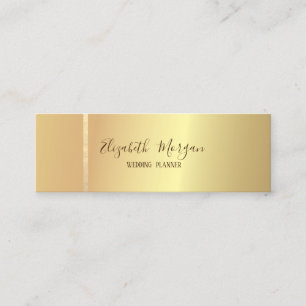 Eleganter, moderner Einfach, goldener Streifen, Mi Mini Visitenkarte