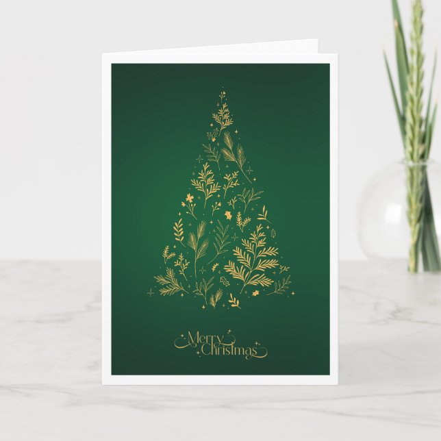 Eleganter moderner einfacher Minimaler Weihnachtsb Karte (Vorderseite)