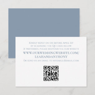 Eleganter, moderner, einfacher, robuster QR-Code RSVP Karte