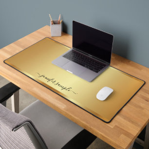 Eleganter moderner einfacher Schriftname in Gold Schreibtischunterlage
